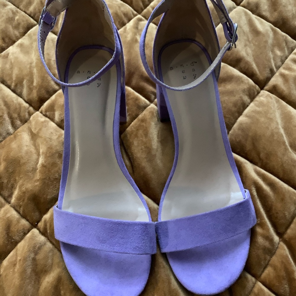 A New Day Light purple short block heel